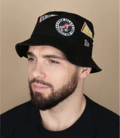 NEW ERA All Over Patch Bucket Black