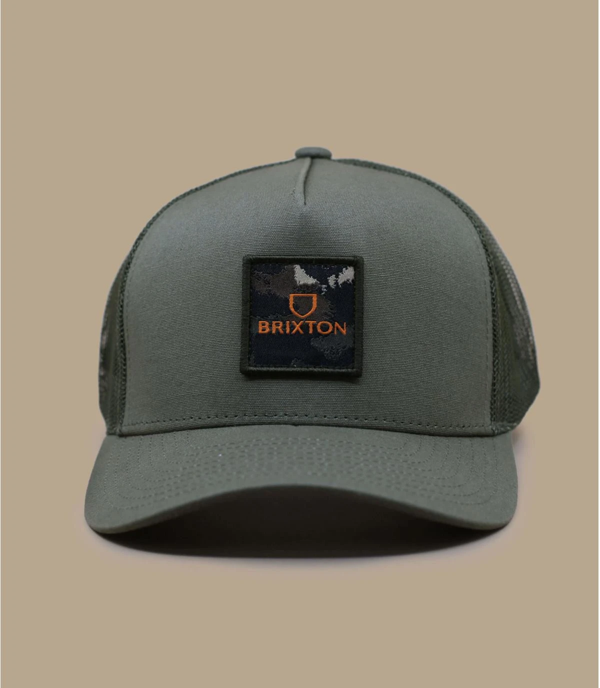 Brixton Alpha Block Trucker Military Olive 4 Brixton Alpha Block Trucker Military Olive – Image 2