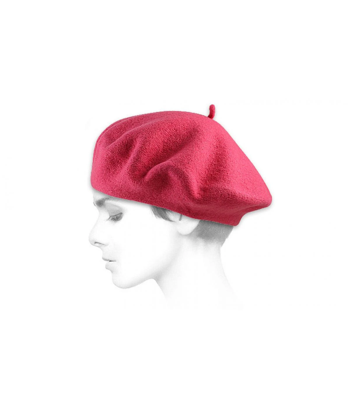 Beret Classique Rose 4 Beret Classique Rose – Image 2