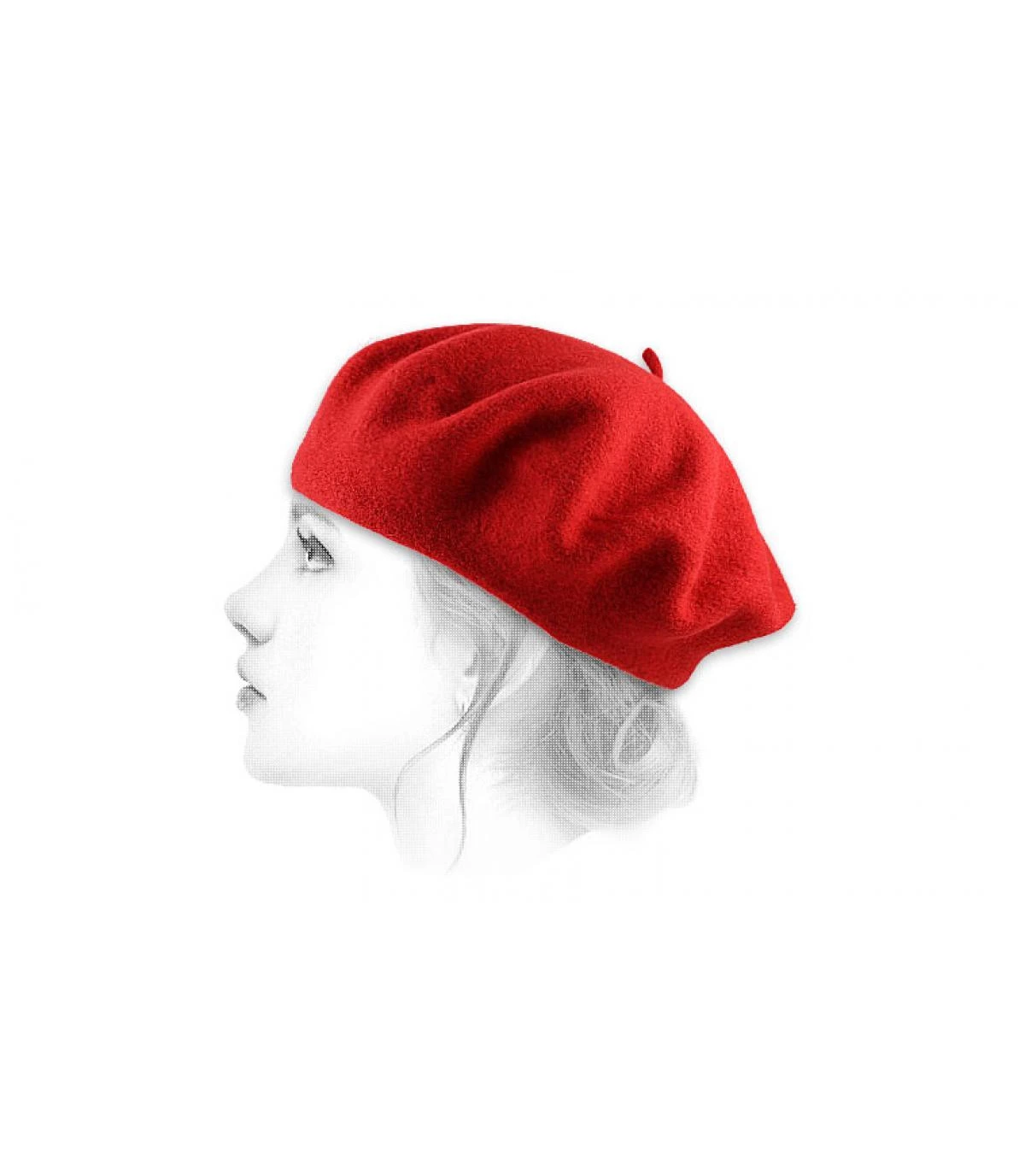 Beret Classique Rouge 4 Beret Classique Rouge – Image 2