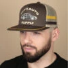 HUF Casquette Auto Supply Trucker Brown 1 HUF Casquette Auto Supply Trucker Brown -Headict casquette auto supply trucker brown