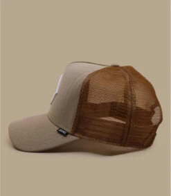 Casquette Trucker HFT Fine Herringbone Camel -Headict casquette trucker hft fine herringbone camel 3