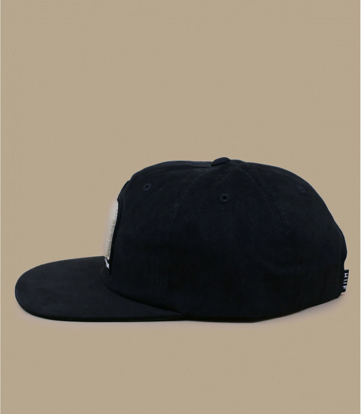 HUF Chenille Patch 6 Panel Black 6 HUF Chenille Patch 6 Panel Black – Image 4