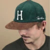 HUF Corduroy Classic H Strapback Forest Green -Headict corduroy classic h strapback forest green
