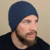 Engineered Knit Ribbed Beanie Steel Blue 2 Engineered Knit Ribbed Beanie Steel Blue -Headict engineered knit ribbed beanie steel blue