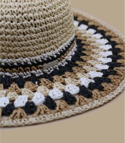 Seeberger Floppy Multicolor Linen White Black 9 Seeberger Floppy Multicolor Linen White Black -Headict floppy multicolor linen white black 2