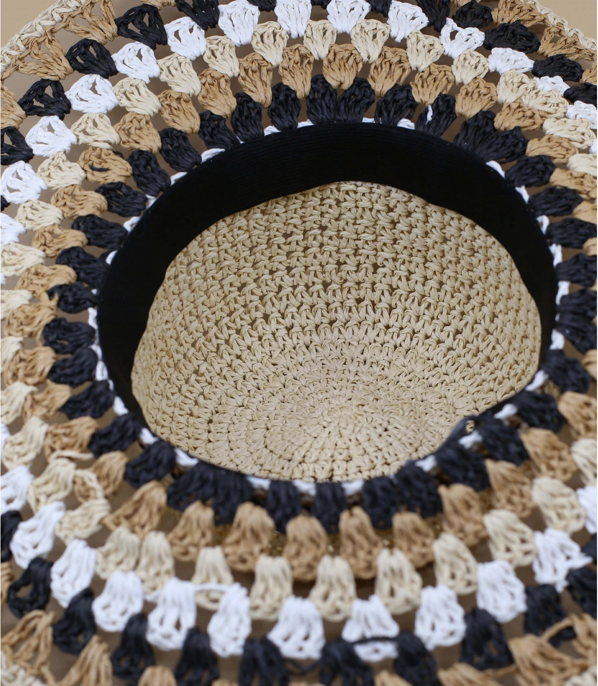 Seeberger Floppy Multicolor Linen White Black 7 Seeberger Floppy Multicolor Linen White Black – Image 5