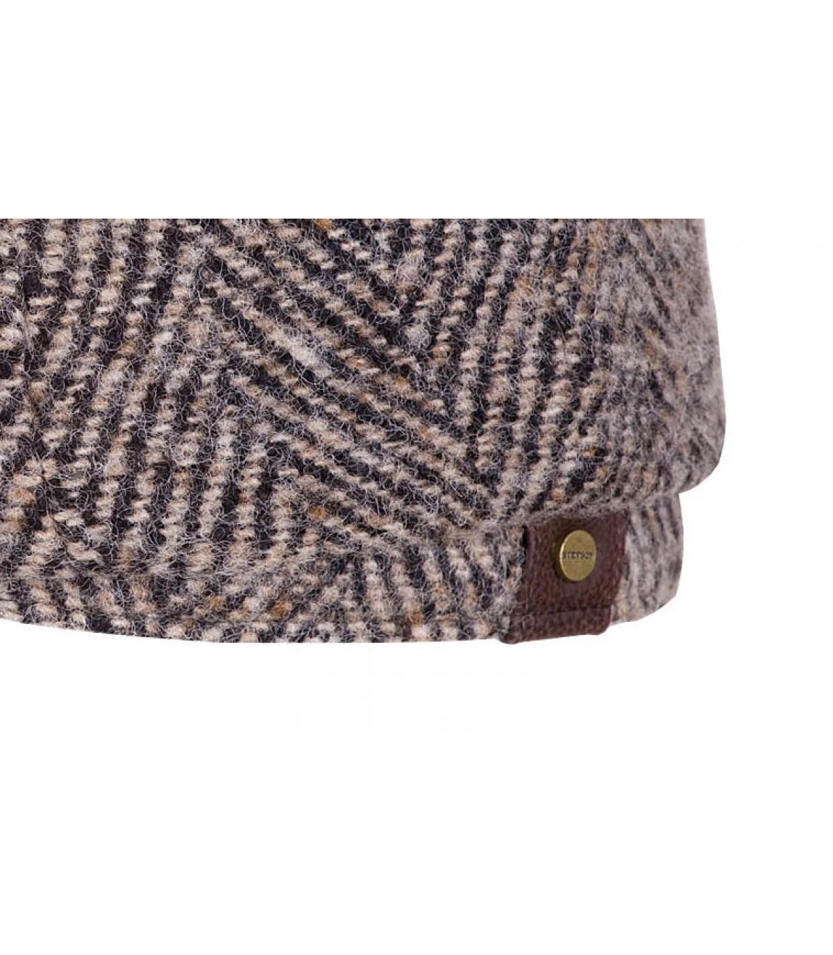 Stetson Hatteras Herringbone Beige Black 5 Stetson Hatteras Herringbone Beige Black – Image 3