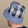 Kangol Plaid Mashup Bucket Mykonos Blue -Headict plaid mashup bucket mykonos bluebob20Kangol20patchwork20Plaid20Mashup20Bucket20mykonos20blue