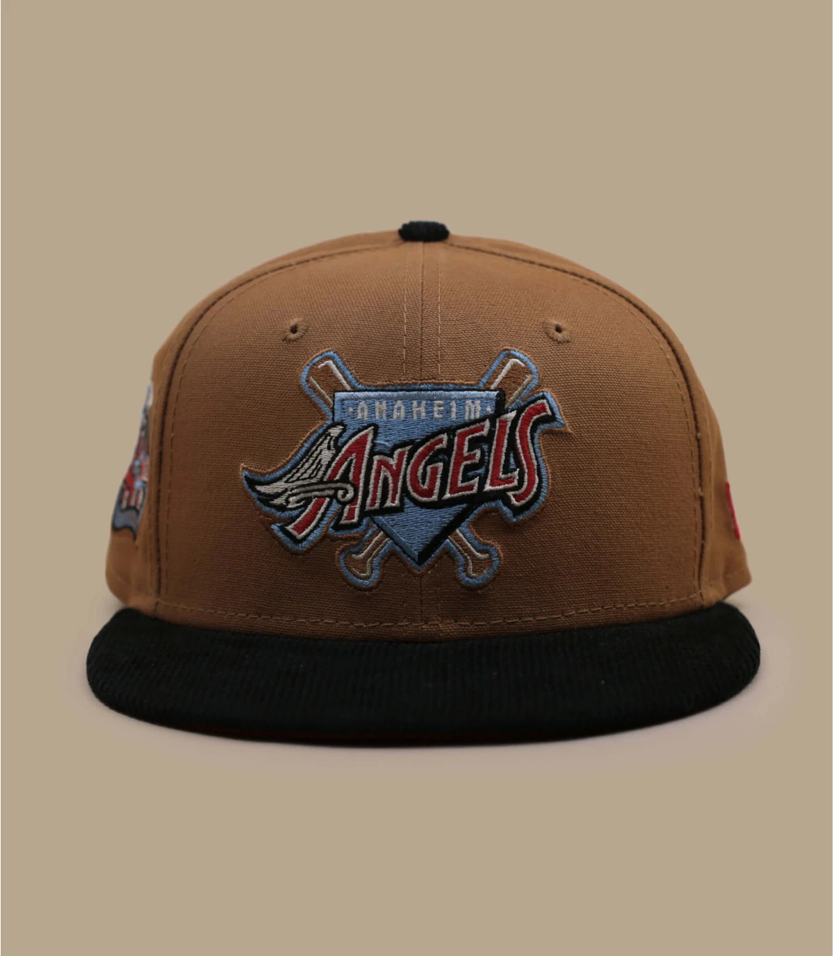 NEW ERA Side Patch 59Fifty Anaheim Angels Bronze Black Corduroy 3 NEW ERA Side Patch 59Fifty Anaheim Angels Bronze Black Corduroy