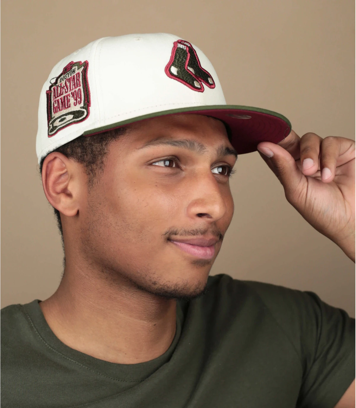 NEW ERA Side Patch 59Fifty Boston Red Sox Chrome Olive 3 NEW ERA Side Patch 59Fifty Boston Red Sox Chrome Olive