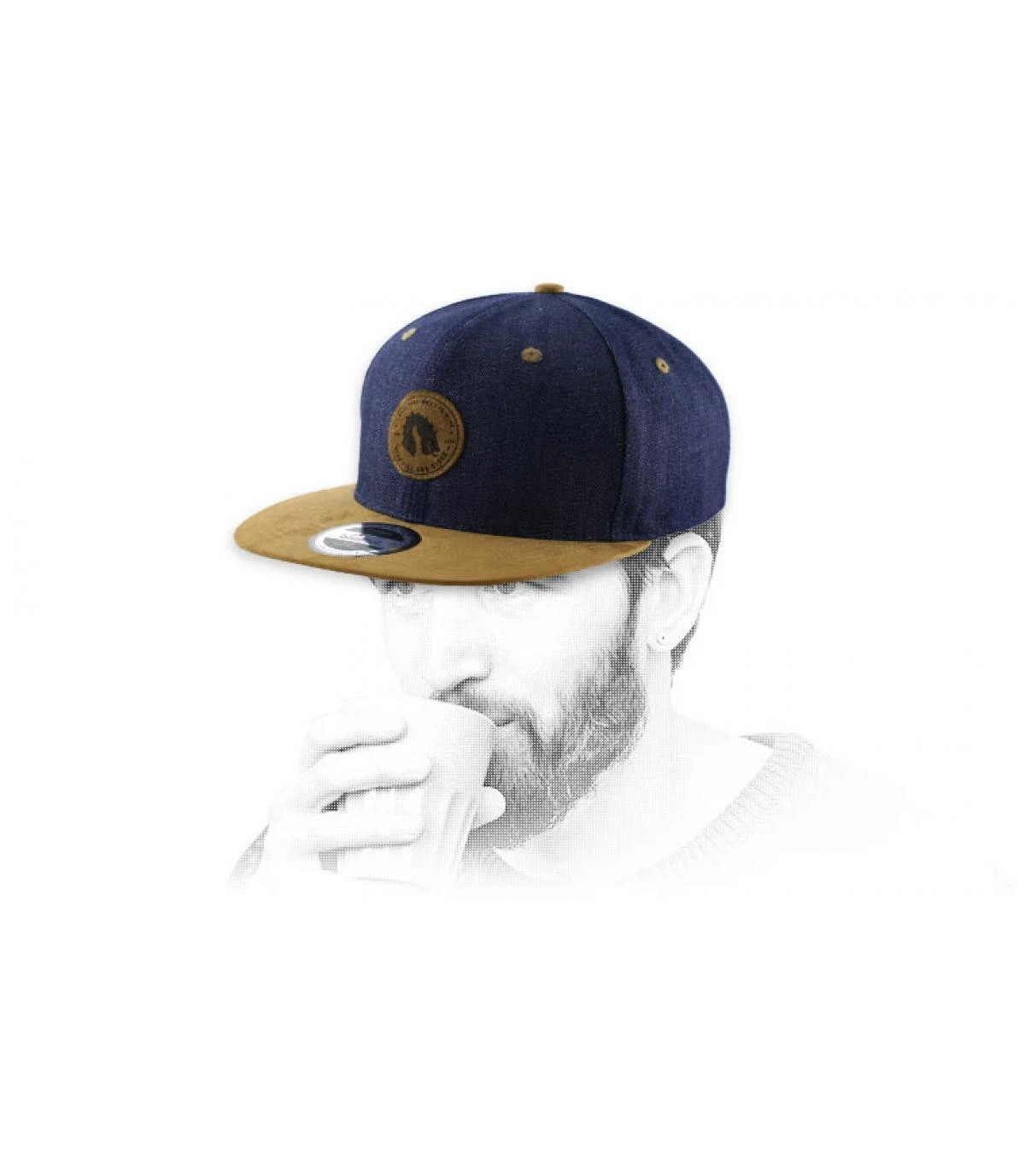 Snapback Crown Land Denim Brown 3 Snapback Crown Land Denim Brown