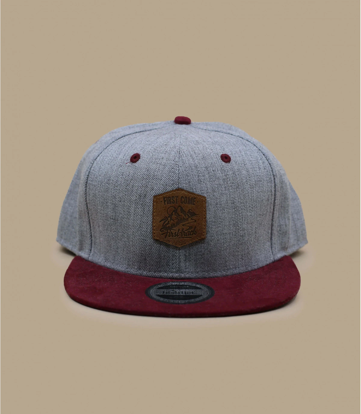 Snapback First Come First Track Grey Burgundy 4 Snapback First Come First Track Grey Burgundy – Image 2