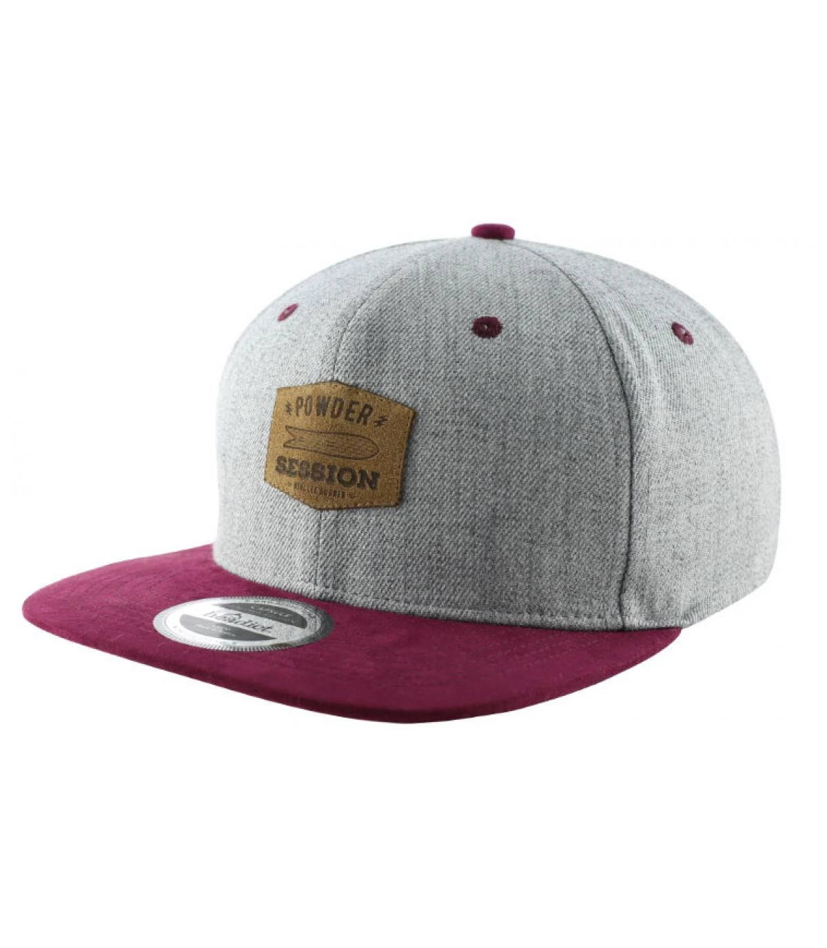 Snapback Powder Session Grey Burgundy 4 Snapback Powder Session Grey Burgundy – Image 2