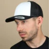 Trucker Blank White Black 1 Trucker Blank White Black -Headict trucker blank white black