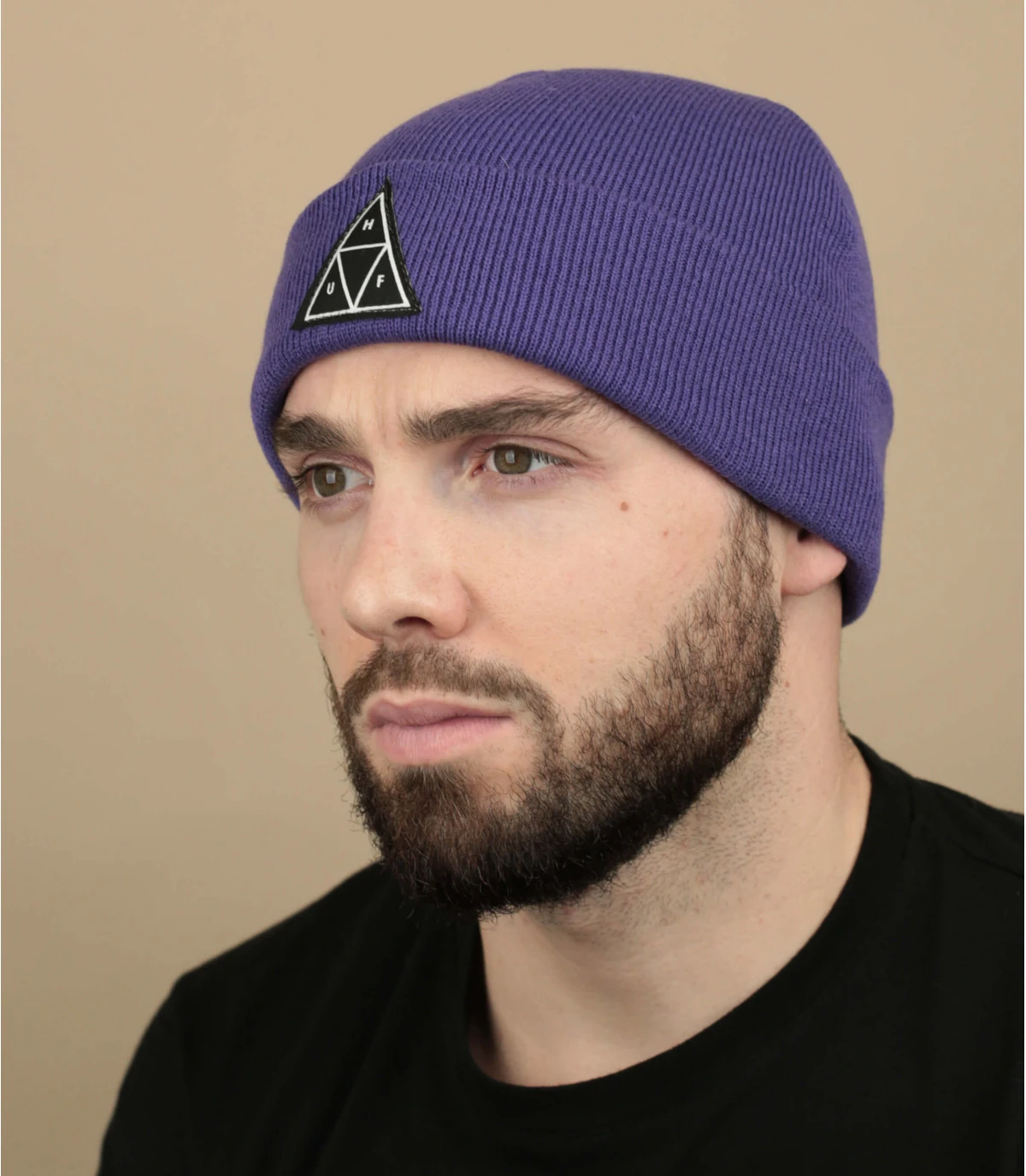 HUF TT Cuff Beanie Purple 3 HUF TT Cuff Beanie Purple